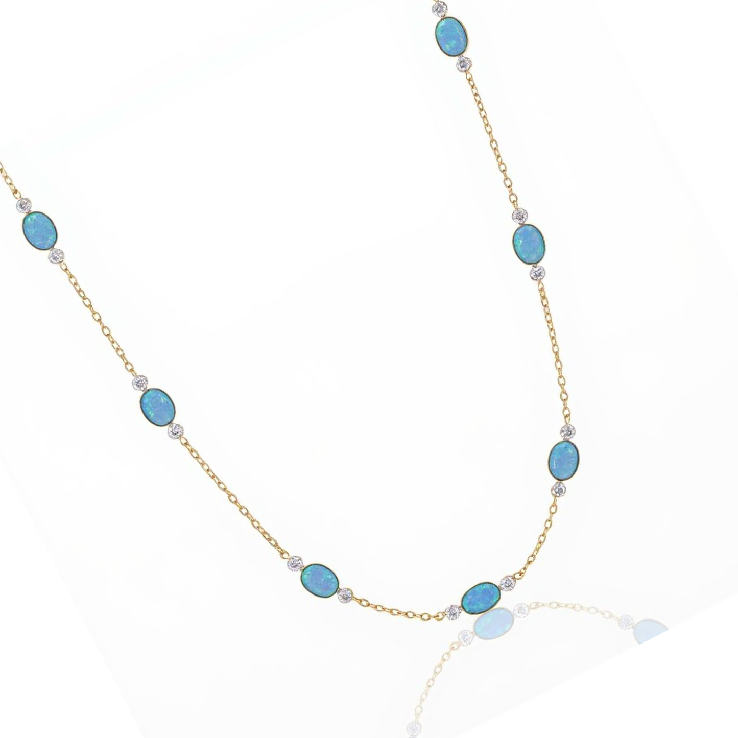 💎 Luxury 1.53 Ct Opal Necklace | 925 Silver | DEF/VVS–VS Grade | Timeless Gift for Her
