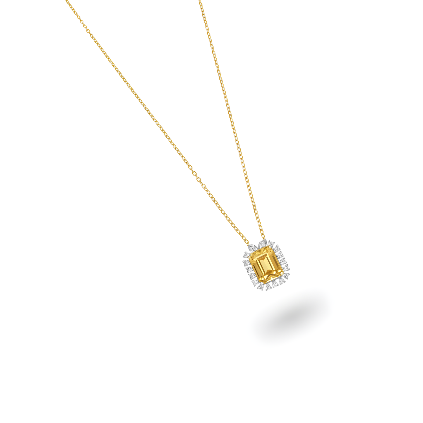 💎 Luxury 4.46 Ct Yellow Shade Pendant Necklace | Sterling Silver 925 | DEF/VVS–VS Grade | Sophisticated Jewelry for Women