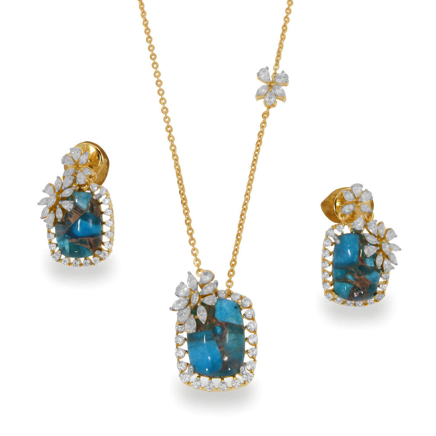💎 Luxury 22.47 Carat Dichroic Pendant & Earrings Set | 925 Sterling Silver | DEF/VVS–VS Lab-Grown Diamonds