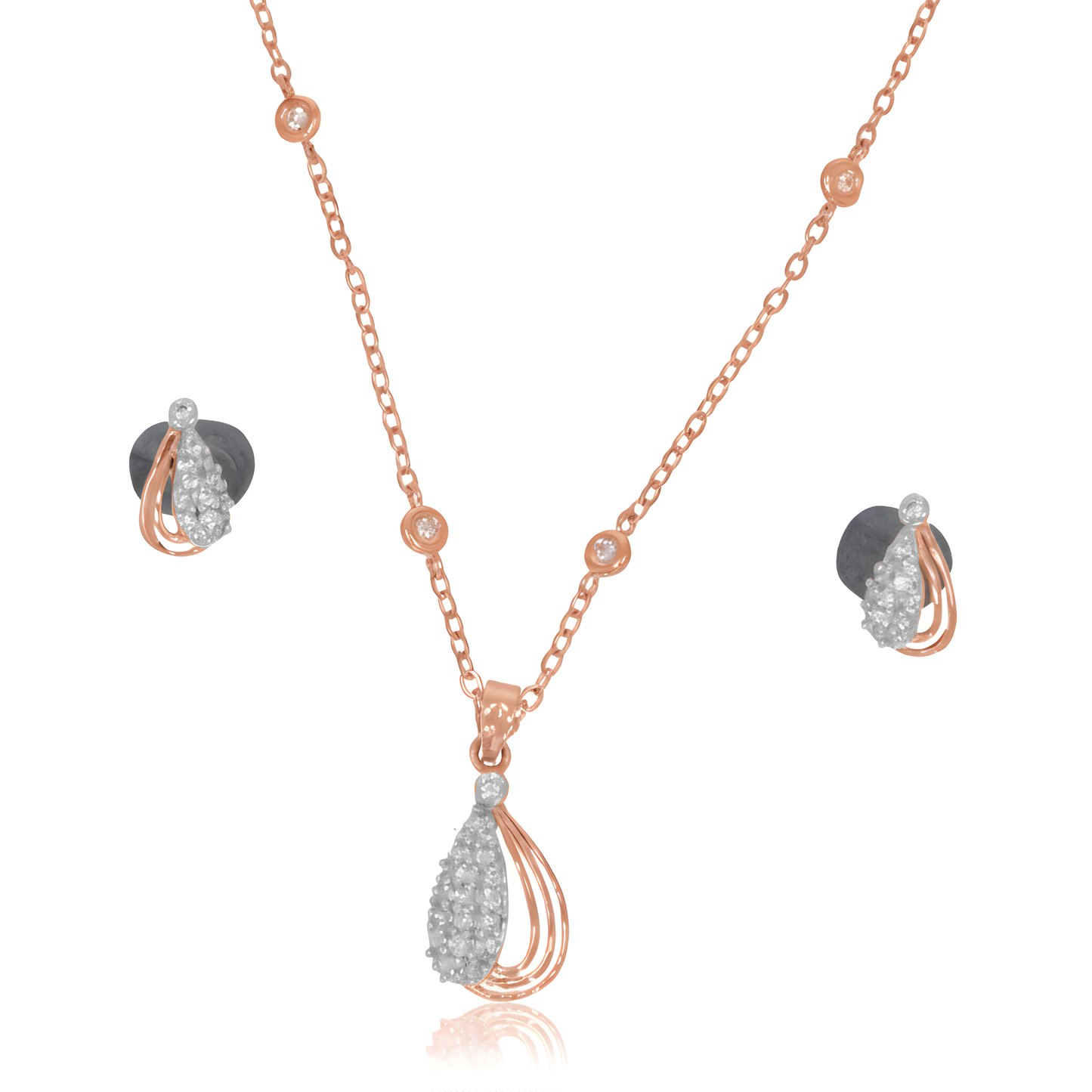 ✨ 925 Silver Pendant & Earrings Set with DEF VVS–VS Lab-Grown Diamonds