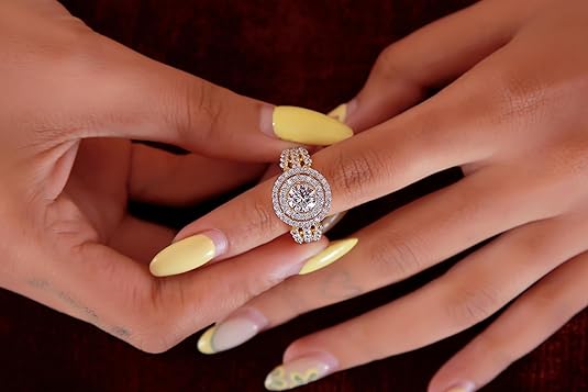 💎 Luxury 925 Silver Ring for Women | 77 Round CVD Diamonds | DEF/VVS–VS Certified