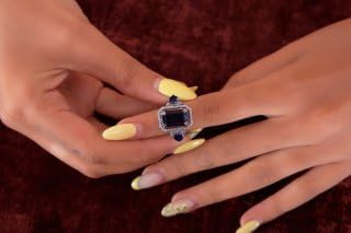 925 Silver Ring | Round & Trillion Shape | Elegant & Timeless Design