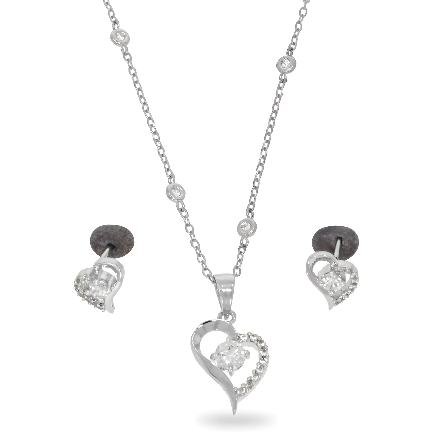 💎 Premium Glow Moissanite Diamond Pendant Set | DEF VVS–VS | 14K White Gold