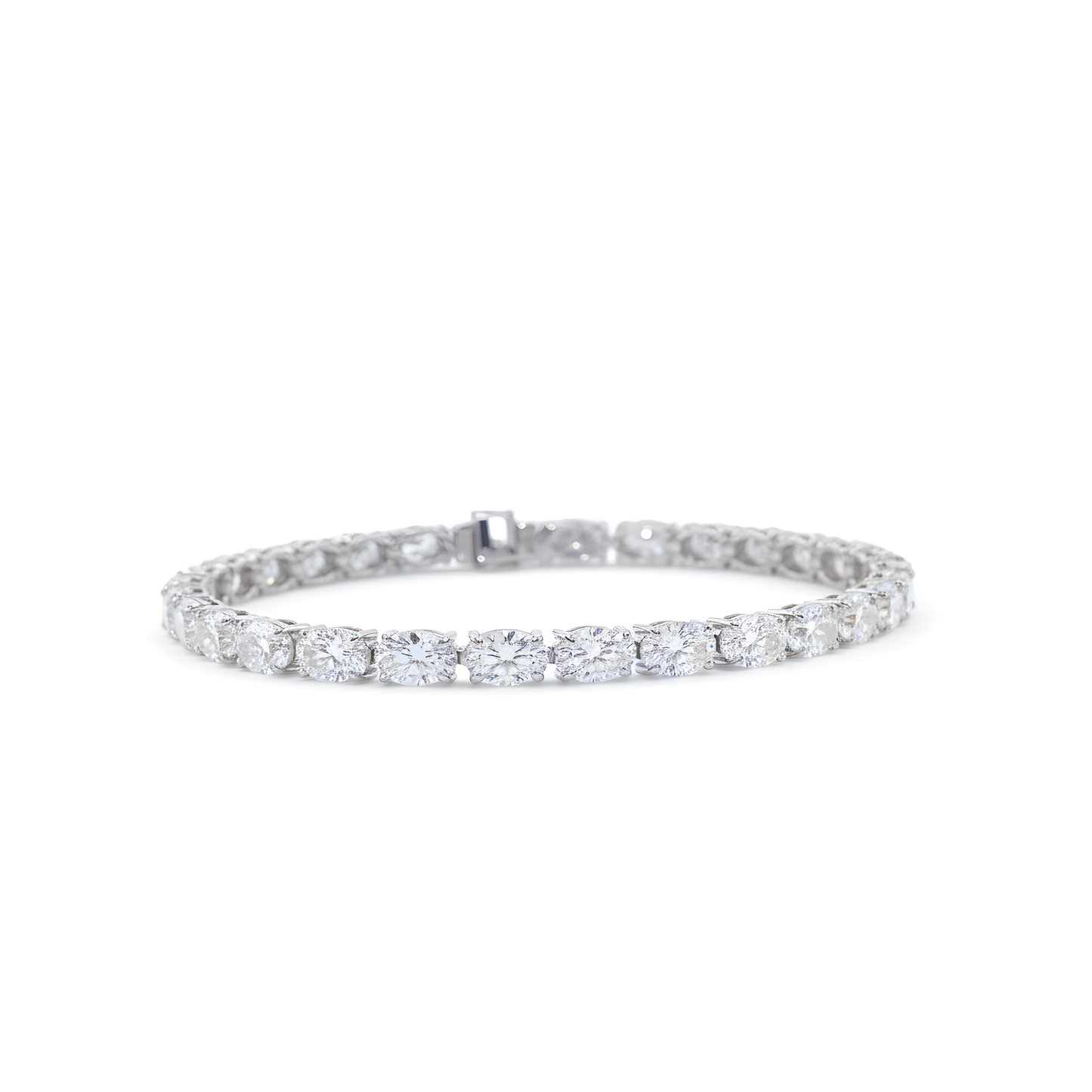 💎 Luxury Oval Diamond Bracelet | Sterling Silver 925 | DEF/VVS–VS Clarity | Sophisticated Jewelry for Women