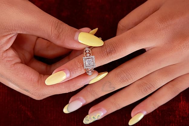 925 Silver Ring | Round & Princess Shape | Elegant & Timeless Design