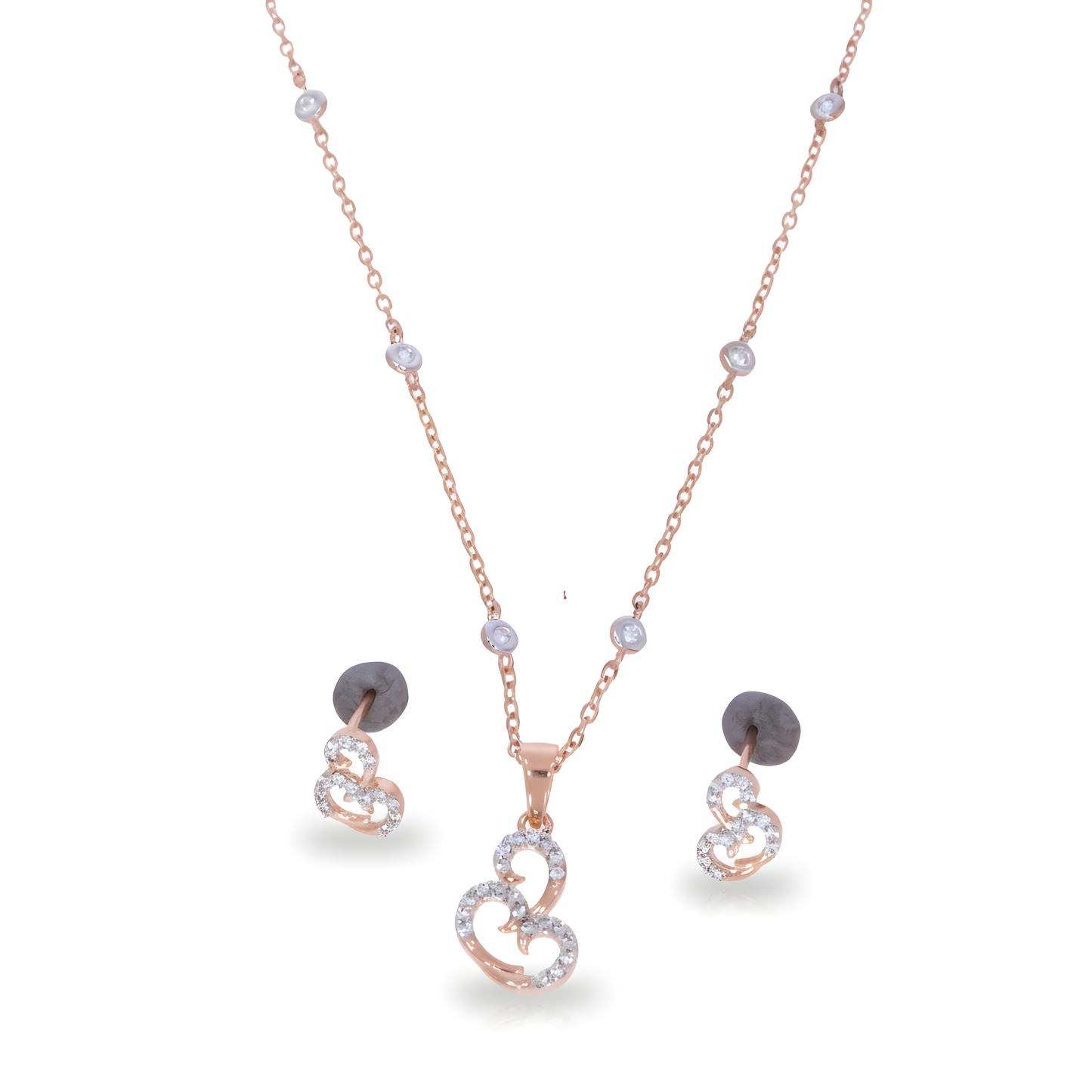 925 Silver CVD Diamond Pendant & Earrings Set | Elegant Women’s Gift