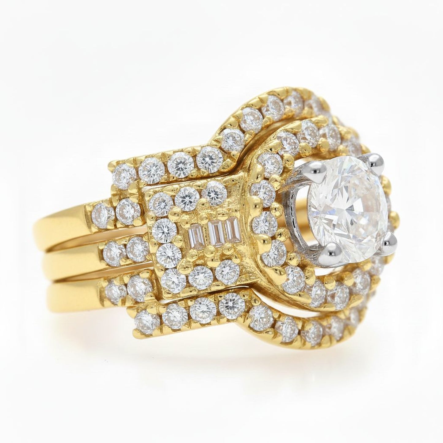 925 Silver 112-Stone Ring | 2.24 Ct DEF/VVS-VS Diamonds | Full Sparkle Band