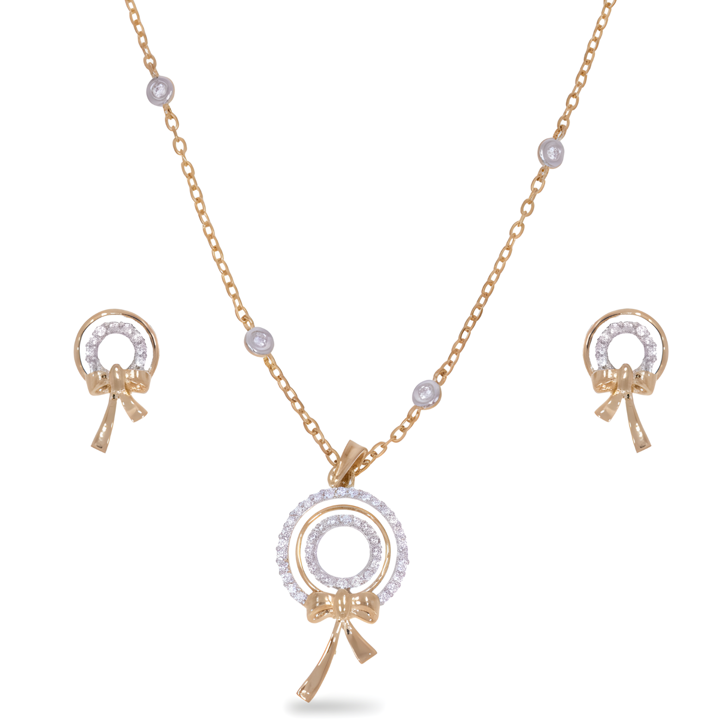 ✨ 925 Silver Pendant & Earring Set | 0.59 Ct DEF VVS–VS Lab-Grown Side Diamonds