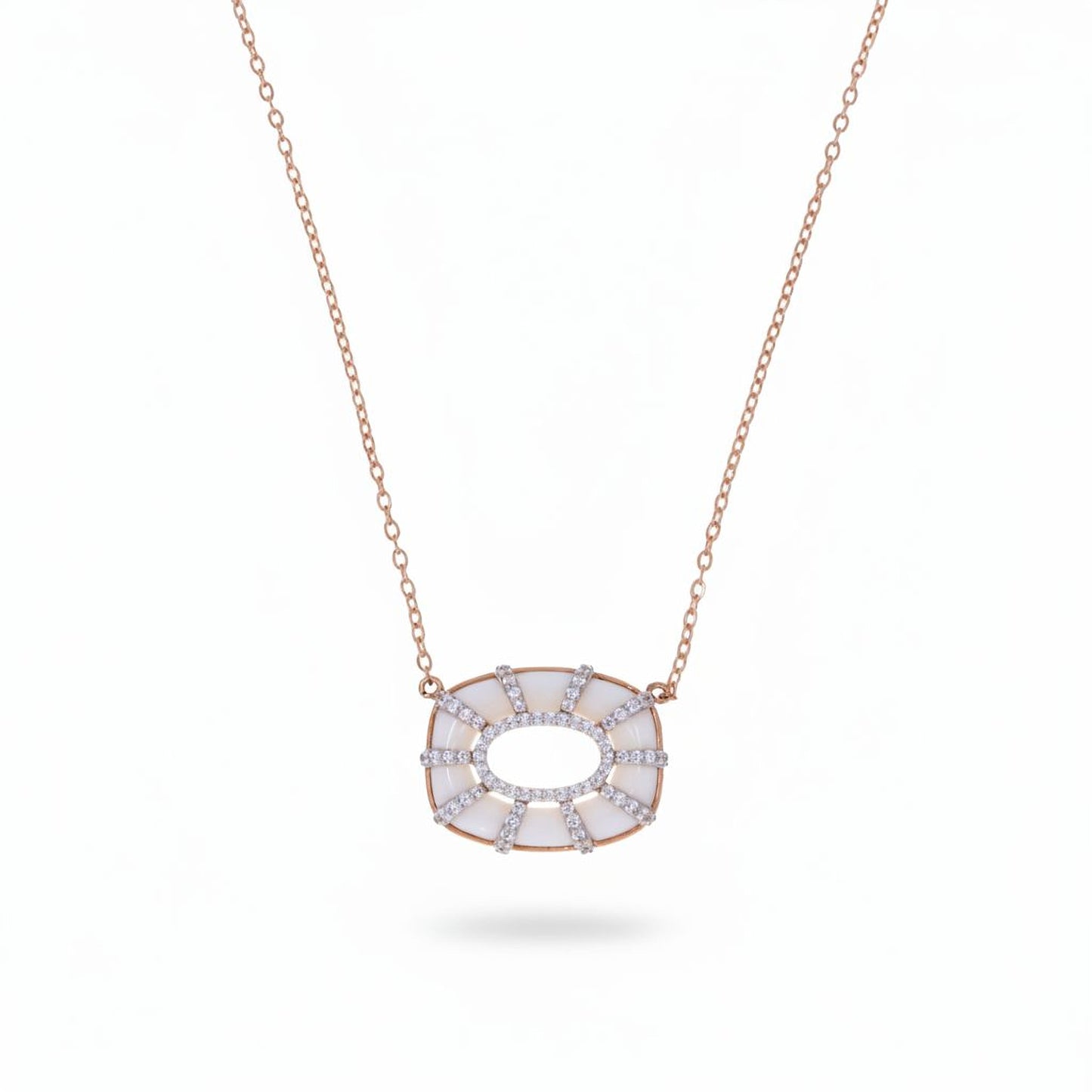 💎 Luxury White Onyx Necklace | 925 Silver | DEF/VVS–VS Clarity | Timeless Gift for Her