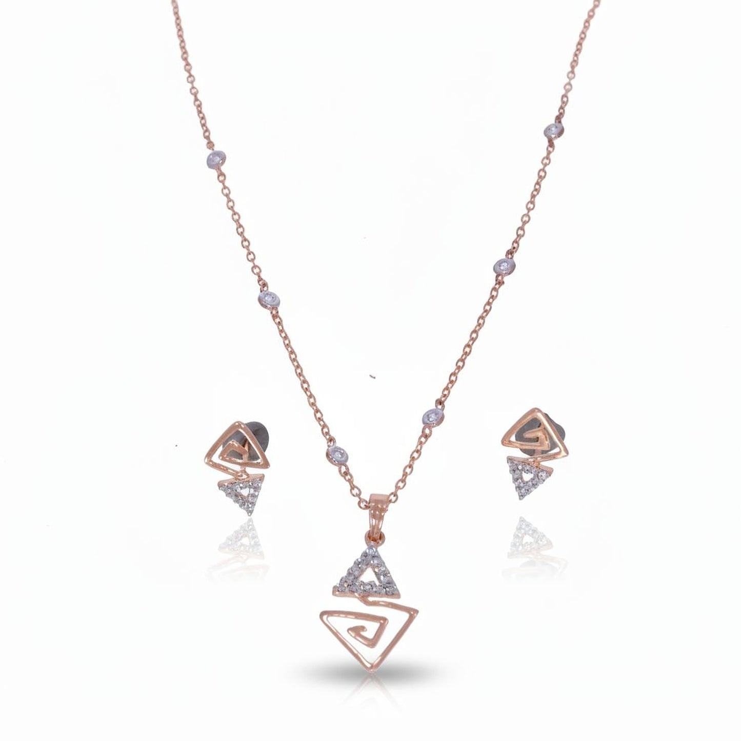 💎 925 Silver Pendant & Earrings Set 0.63 Ct CVD DEF Diamonds | Elegant Dainty Jewelry Gift