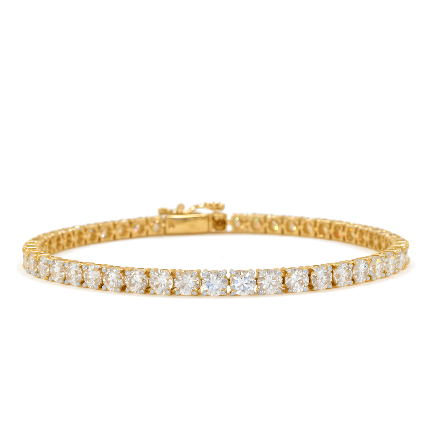 💎 Round Diamond Bracelet | 925 Silver | DEF VVS–VS Lab-Grown Diamonds