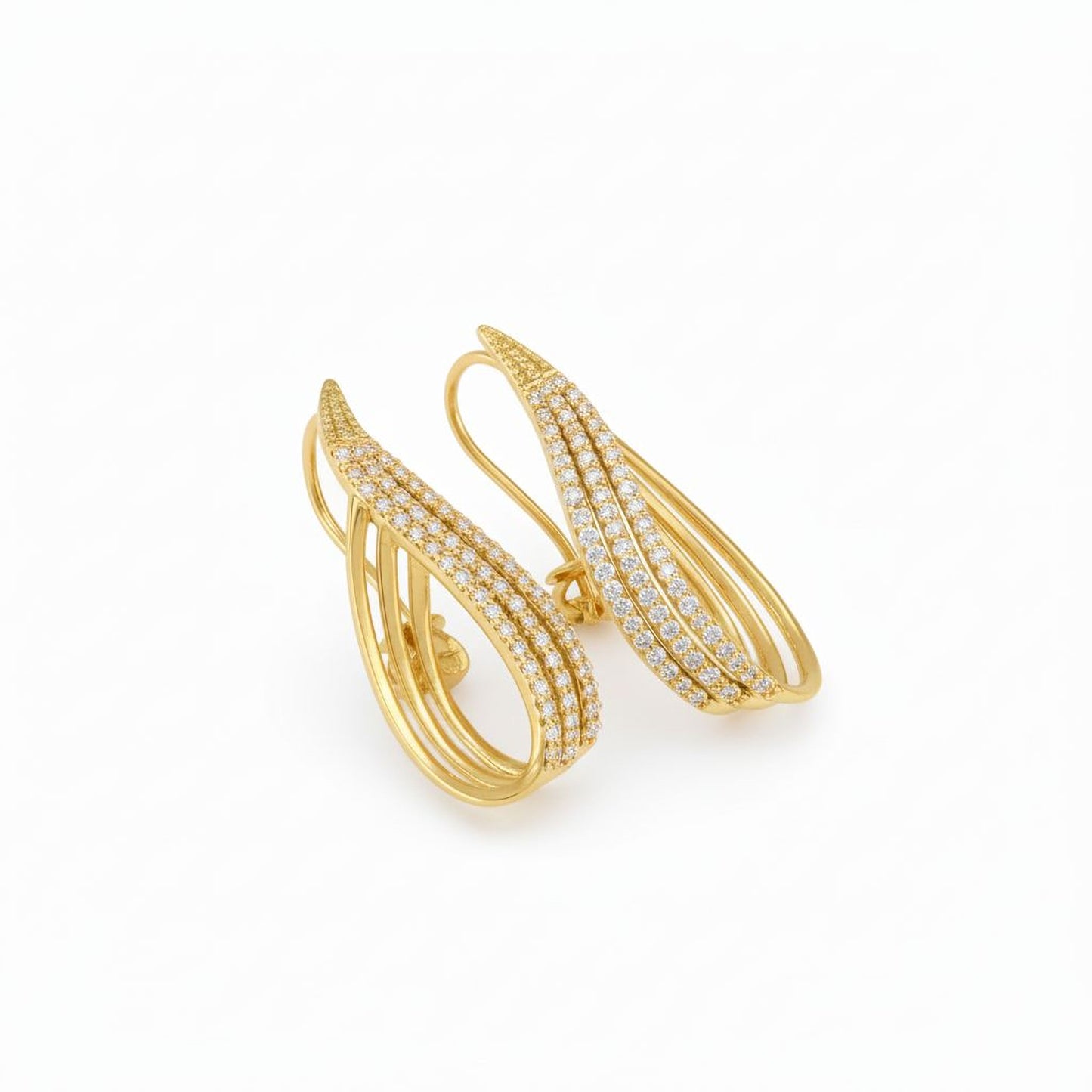 💎 Elegant 1.98 Ct Side Diamond Earrings | Sterling Silver | DEF VVS–VS