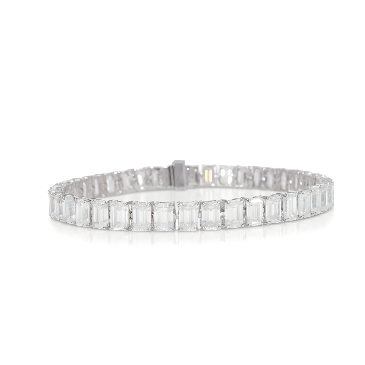 💎 Premium Baguette Diamond Bracelet | 925 Silver | DEF/VVS–VS Grade | Timeless Gift for Her