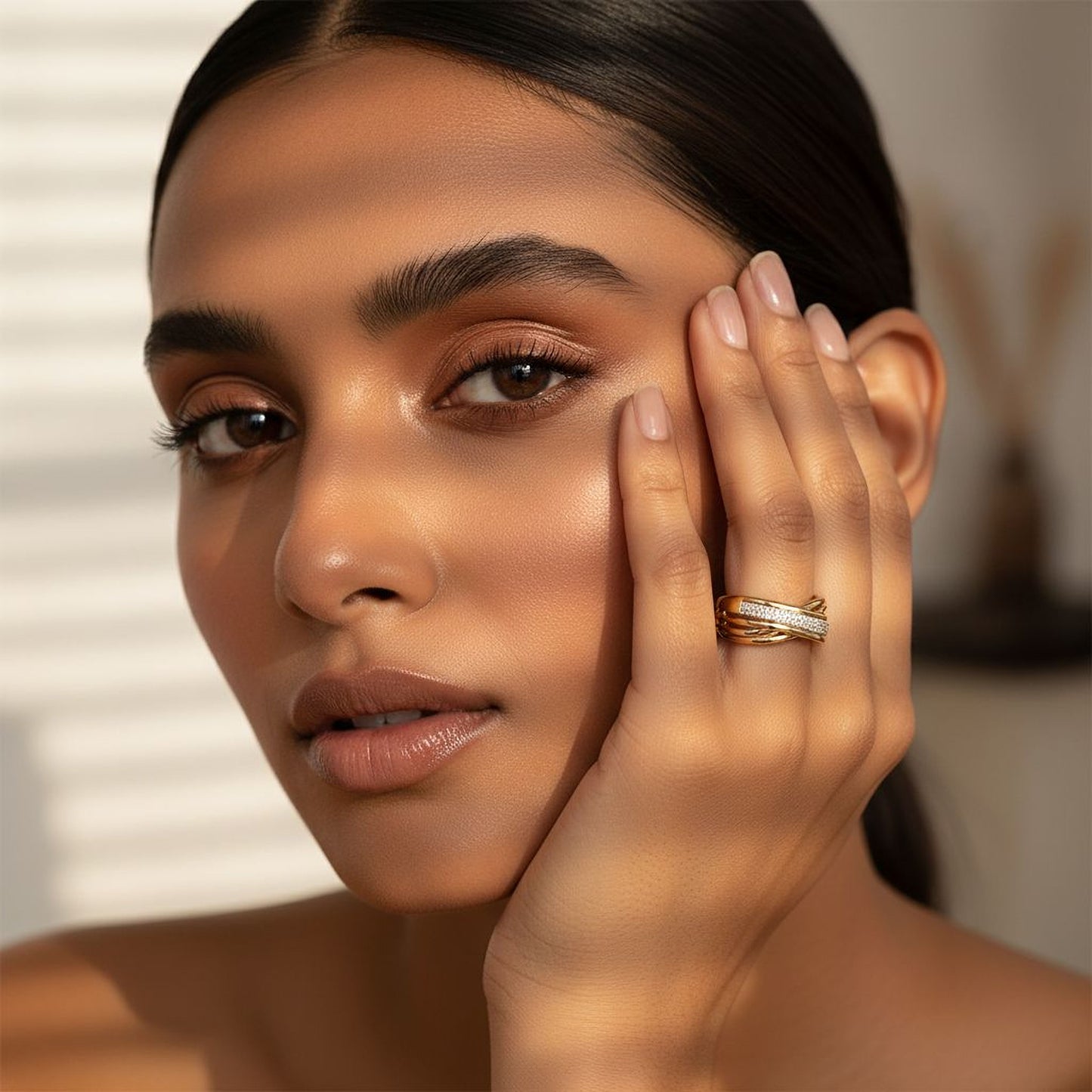 💎 925 Sterling Silver Ring with 0.94 Ct Side Diamonds | High-Grade DEF VVS–VS