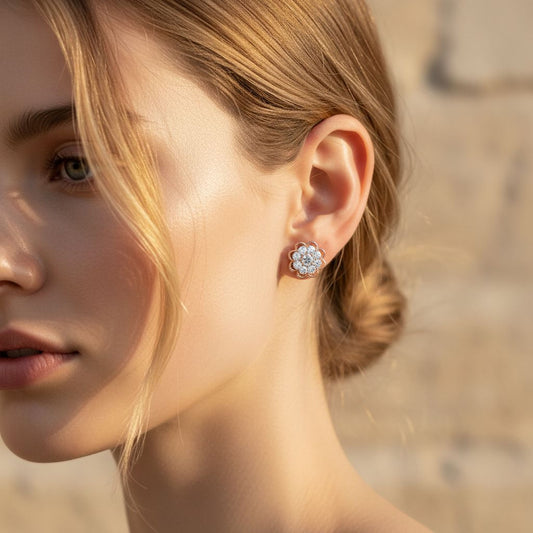 Stylish 925 Sterling Silver Earrings | Brilliant Moissanite-Inspired Shine | Elegant Jewelry for Any Occasion