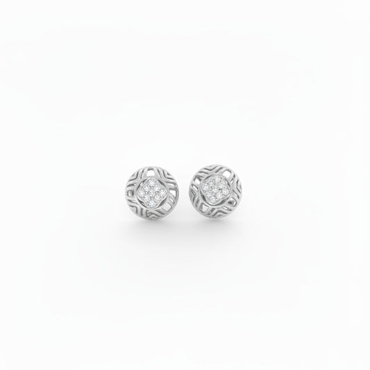 💎 925 Silver Minimal Diamond Earrings | CVD DEF VVS–VS | Everyday Elegance