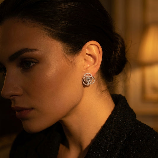 💎 925 Silver Shimmer CVD Diamond Earrings | Elegant Everyday Gift Jewelry