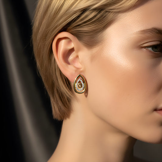 💎 Stylish Sterling Silver Earrings | Brilliant Moissanite-Inspired Shine | Lightweight & Skin-Friendly