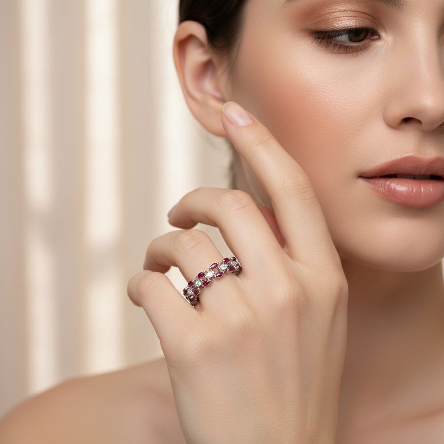 💎 Premium Handmade 925 Silver Ring | 0.56 Ct Side Diamonds | DEF VVS–VS