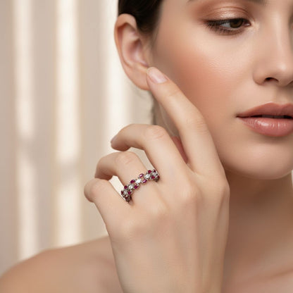 💎 Premium Handmade 925 Silver Ring | 0.56 Ct Side Diamonds | DEF VVS–VS