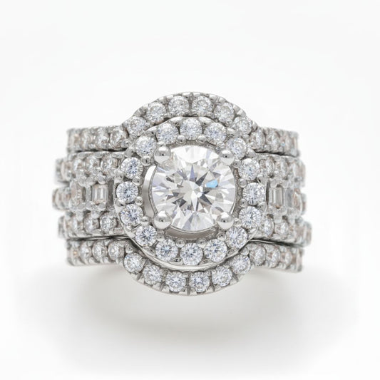 925 Silver 112-Stone Ring | 2.24 Ct DEF/VVS-VS Diamonds | Full Sparkle Band