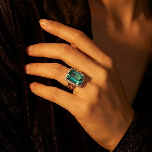 925 Sterling Silver Pear-Cut CZ Diamond Ring |0.4 Ct Sparkling 40-Stone Band | Elegant Women’s Fine Jewelry