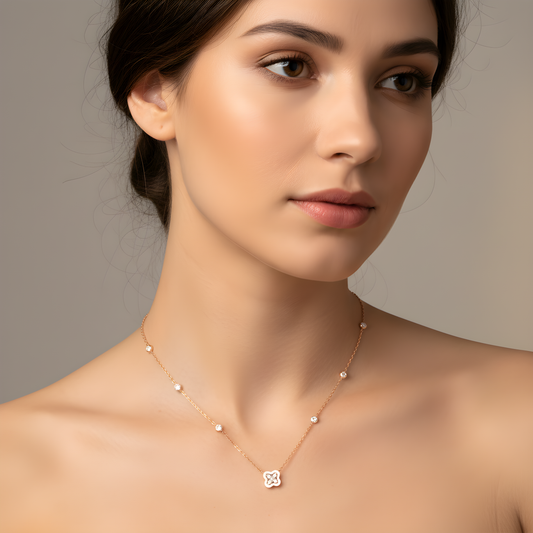 💎 Luxury 1.17 Ct CVD Diamond Mother of Pearl Necklace | Sterling Silver 925 | DEF/VVS–VS | Fine Jewelry for Women