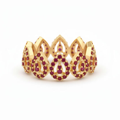 💎 Premium 2.00 Ct Side Diamond Ring | 140-Stone Band | Sterling Silver | DEF VVS–VS