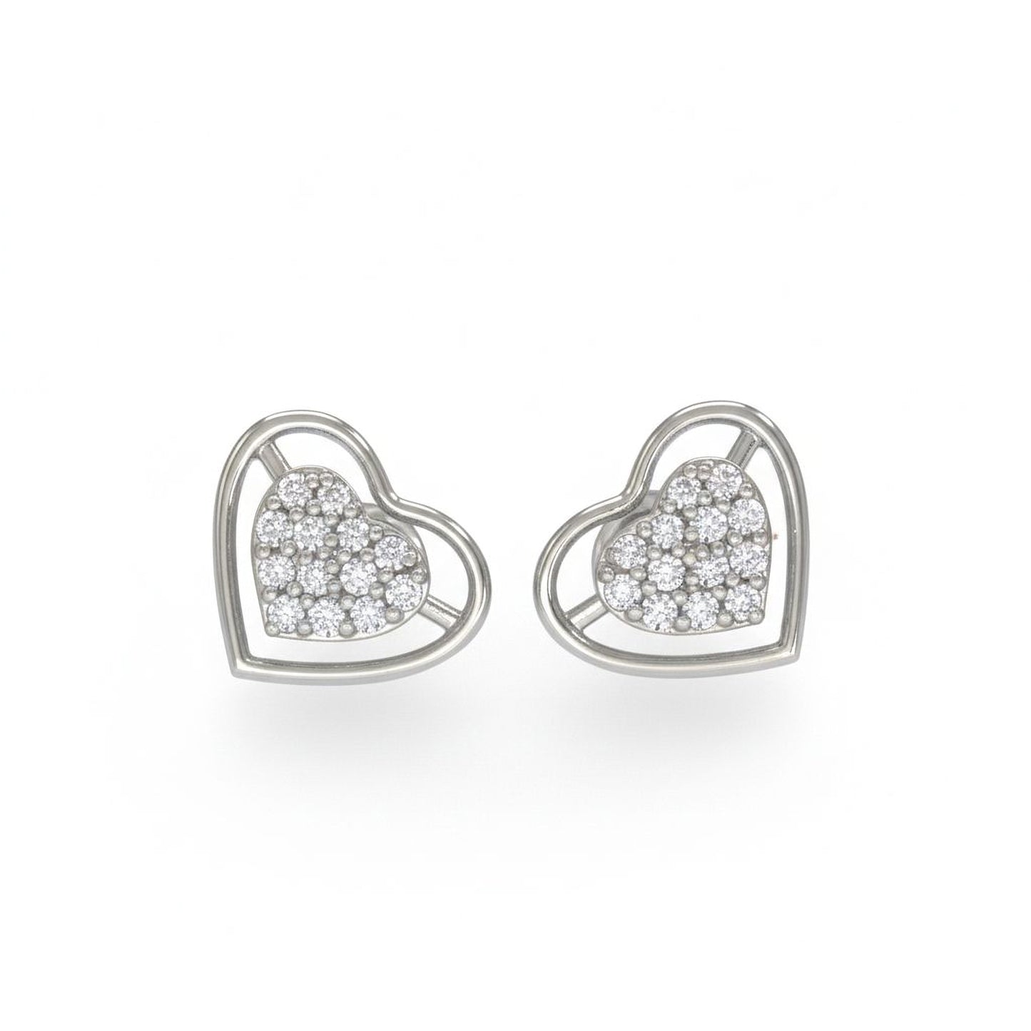 Elegant 925 Silver CVD Diamond Earrings | Minimal Sparkle Gift Jewelry