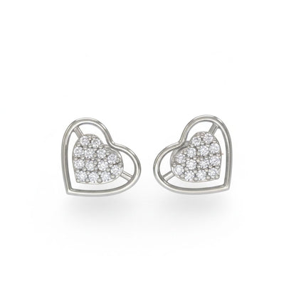 Elegant 925 Silver CVD Diamond Earrings | Minimal Sparkle Gift Jewelry