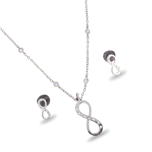 Premium Moissanite Pendant Set | 14k White Gold | Sparkle Design