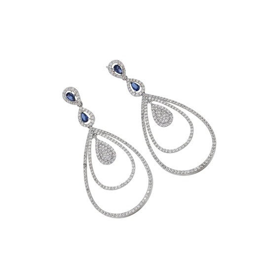 💎 Luxury 4 Carat Side Diamond Earrings | 925 Silver | DEF VVS–VS