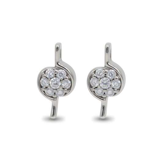 💎 Stylish Sterling Silver Earrings | Brilliant Moissanite-Inspired Shine | Hypoallergenic & Long-Lasting Design