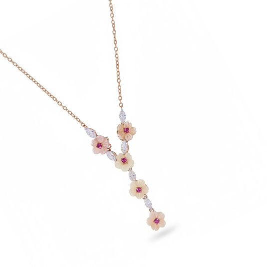 💎 Stylish 4.52 Ct Ruby & Mother of Pearl Pendant | Sterling Silver 925 | DEF/VVS–VS Lab-Grown | Elegant Gift for Women