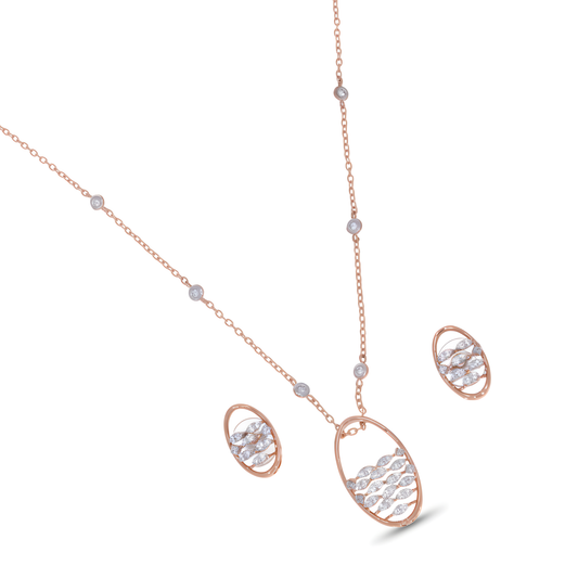 ✨ Sterling Silver Pendant & Earrings Set | DEF VVS–VS Lab-Grown Diamonds for Daily Elegance