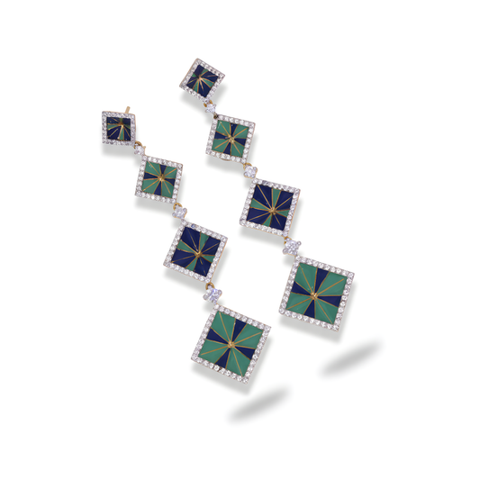 💎 925 Silver Earrings with 2.38 Ct Side Diamonds | DEF VVS–VS Quality