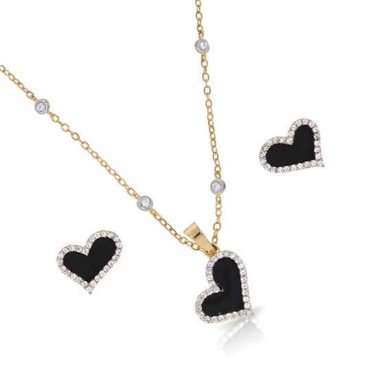 💎 925 Silver Pendant & Earring Set  0.94 Ct Side Diamonds | DEF VVS–VS