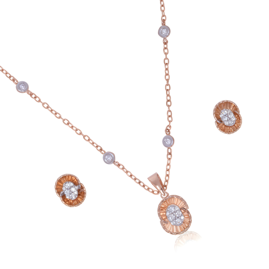 ✨ Elegant 925 Silver Pendant & Earrings Set with DEF VVS–VS Diamonds