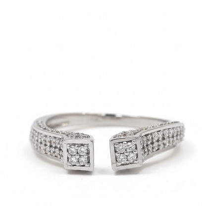 ✨ Premium 925 Silver Ring with 0.60 Ct Side Diamonds | DEF VVS–VS Quality