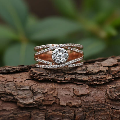 💎 Premium 0.8 Ct Side-Diamond Women’s Ring | 925 Silver | DEF VVS–VS