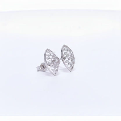 Women’s Elegant Silver Earrings with 0.48ct Lab Moissanite & CZ Sparkle