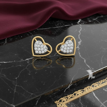 Elegant 925 Silver CVD Diamond Earrings | Minimal Sparkle Gift Jewelry