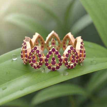 💎 Premium 2.00 Ct Side Diamond Ring | 140-Stone Band | Sterling Silver | DEF VVS–VS