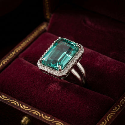 925 Sterling Silver Pear-Cut CZ Diamond Ring |0.4 Ct Sparkling 40-Stone Band | Elegant Women’s Fine Jewelry