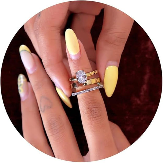 925  Silver Ring  | Round, Oval & Baguette Shape | Elegant & Timeless Design