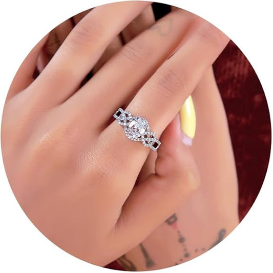 925 Silver Ring | Round & Oval Shape | Elegant & Timeless Design