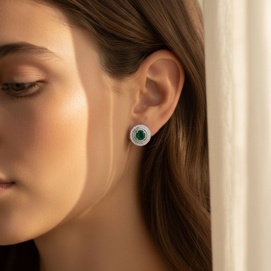 💎 Stylish Sterling Silver Earrings | Brilliant Moissanite & CZ Sparkle | Premium Women’s Jewelry