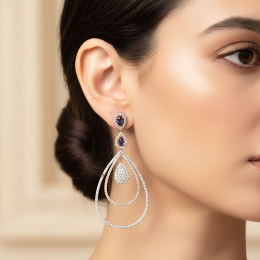 💎 Luxury 4 Carat Side Diamond Earrings | 925 Silver | DEF VVS–VS