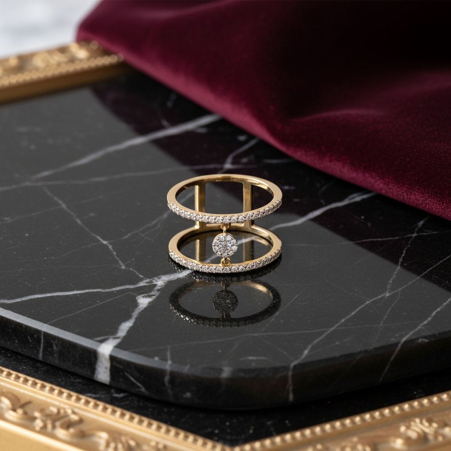 ✨ Premium 925 Silver Diamond Ring | 0.42 Ct Side Diamonds | High-Clarity DEF VVS–VS