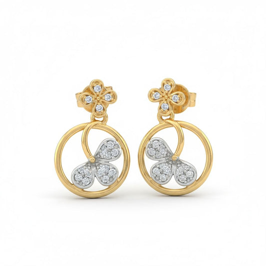 💎 Stylish Silver Earrings | Brilliant 0.38ct Lab-Grown Moissanite & 38 CZ Stones | Luxury Women’s Jewelry